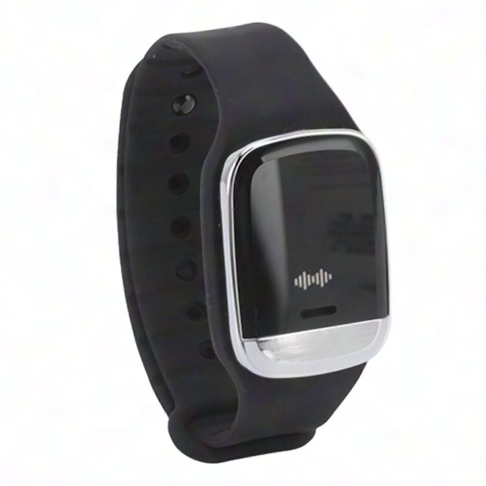 Ultra Mosquito Repellent Bracelet Watch with Temperature Detection USB Rechargeable Black Wristband