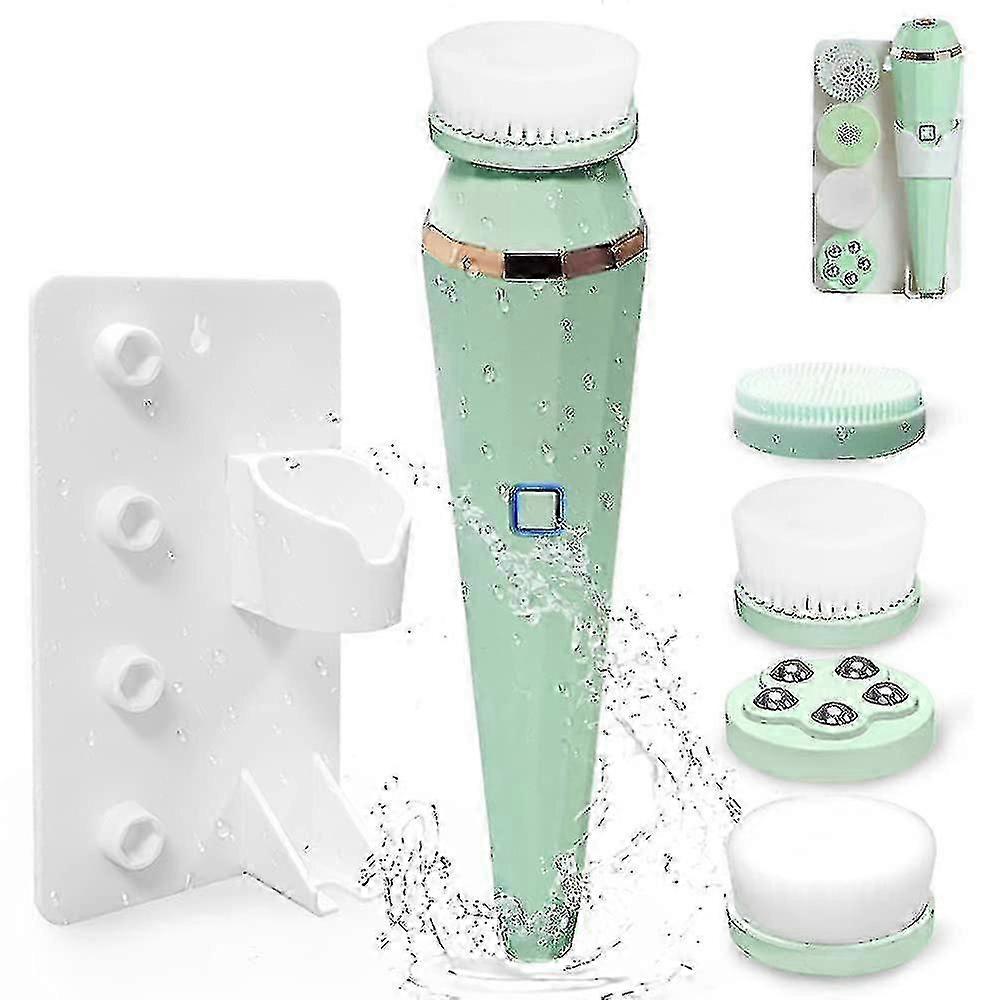 Facial Cleansing Brush, With 4 Face Cleansing Brush Heads, 360 Rotating