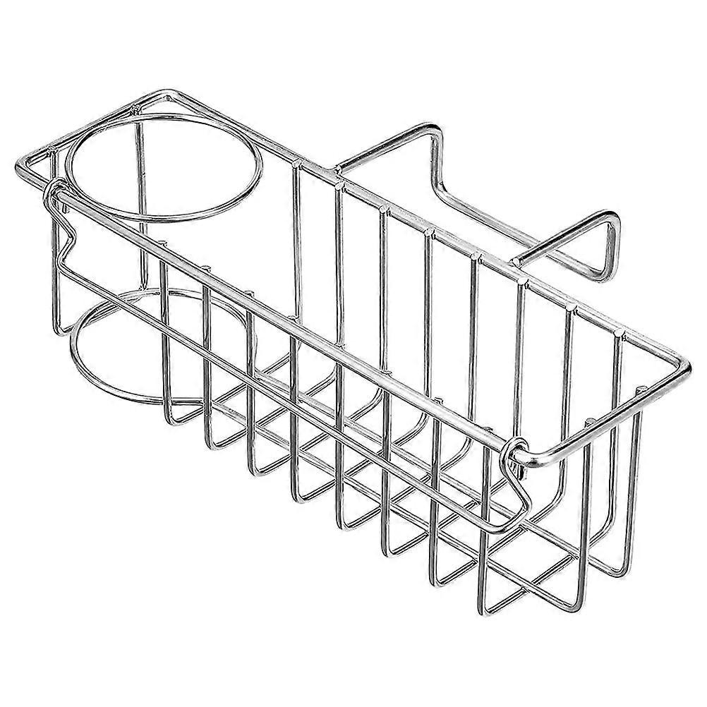 Stainless Steel Hanging Sink Basket Organizer with Efficient Drainage Rack for Kitchen Supplies – Space Saving Design for Clutter Free Storage, Easy