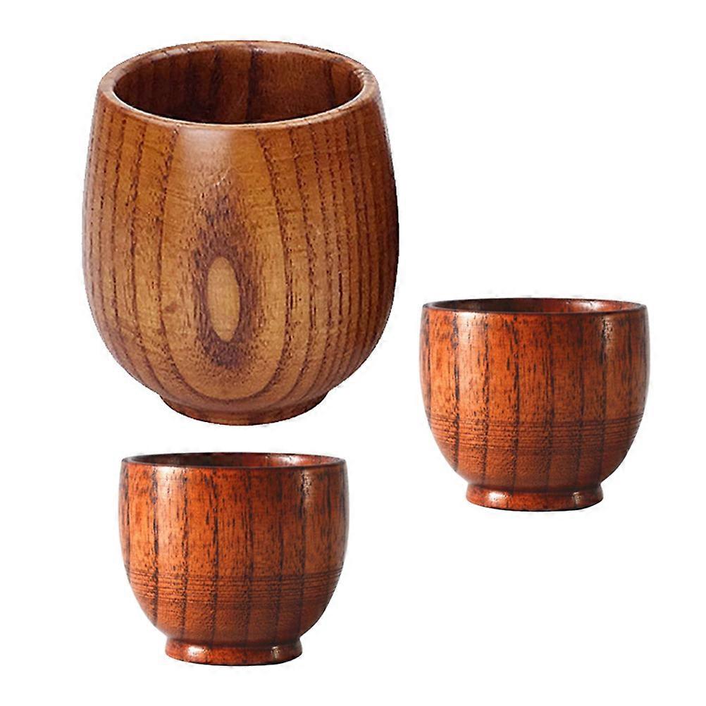 1 Set Wood Drinking Cups Designed For Adults In And Restaurant Settings Offering Anti-scalding Features In Brown Color