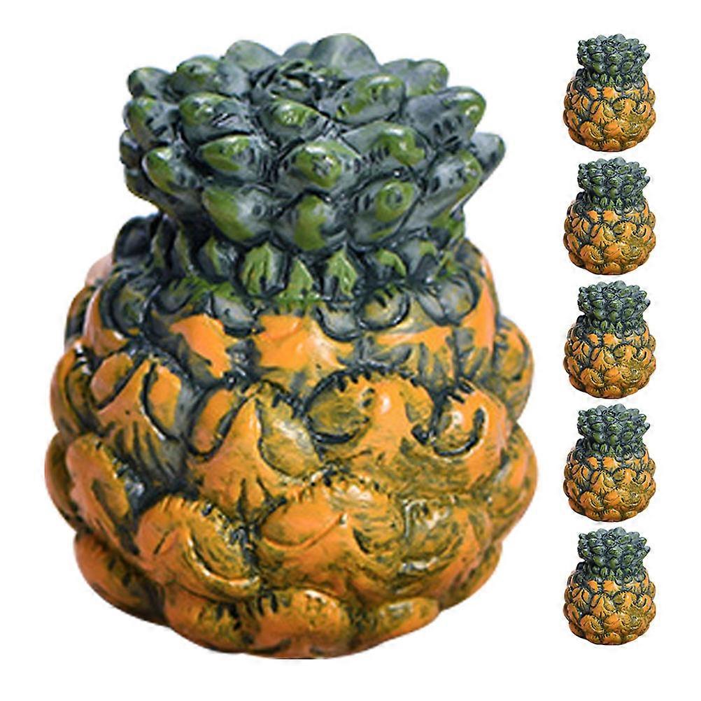 6pcs Mini Faux Pineapple Models, Realistic Artificial Fruit Decor for Home, Photo Props, and Display – Durable, Non Deforming Miniature Pineapples