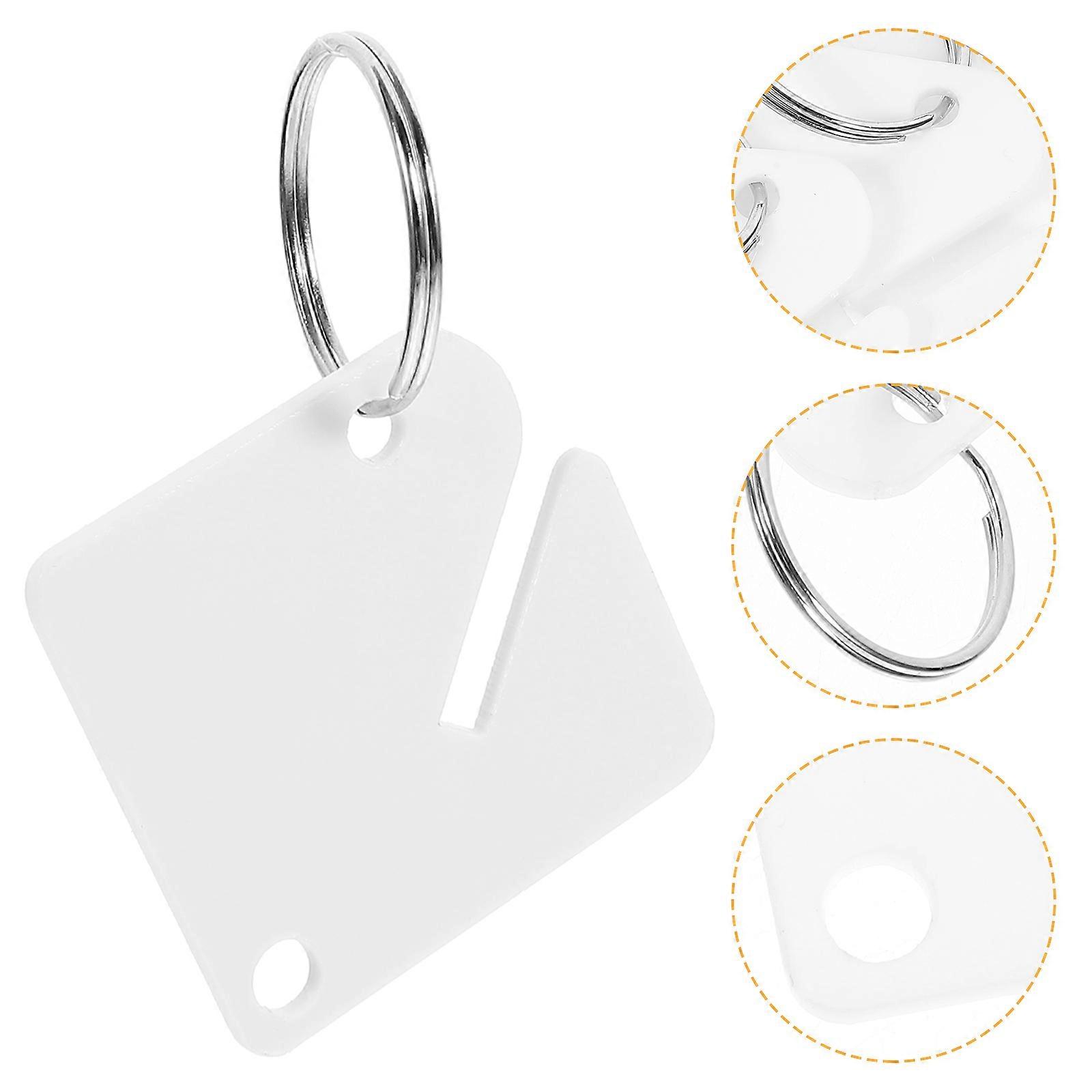 60 Sets Acrylic Key Tags with Key Rings Blank Tags for Key Identification