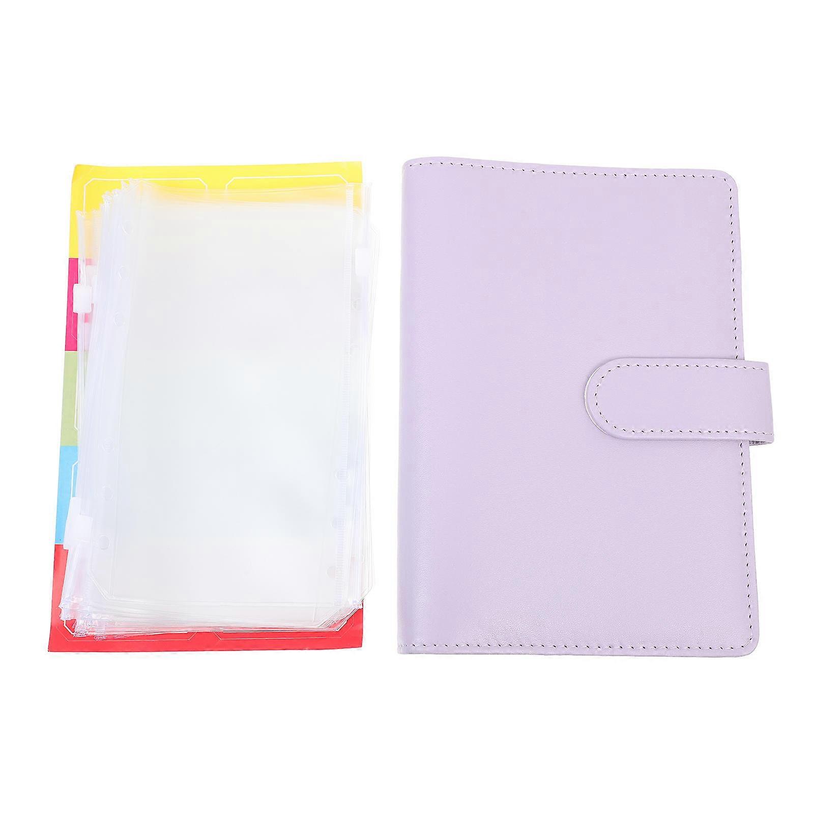 Expense Notebook Cash Envelope Wallet 1 Set for Men and Women Simple Design Purple with Receipt Storage Feature