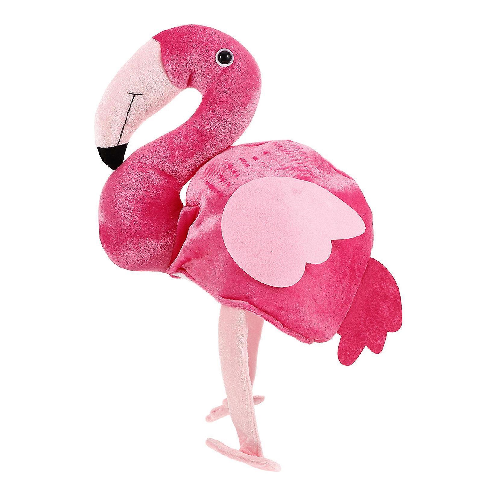 Flamingo Plush Animal Cap – Fun Headwear for Adults, Parties, Cosplay & Stage Performances, Comfortable Design for All Ages