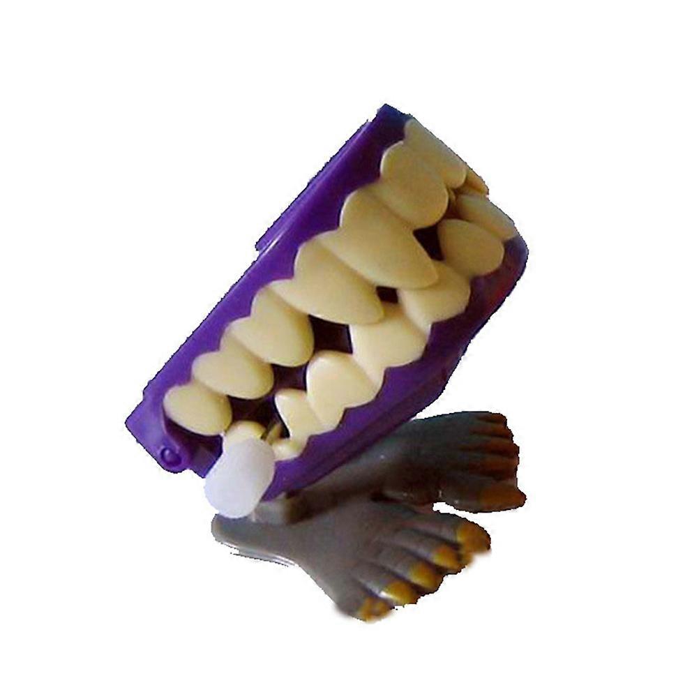 6Pack Of Random Color Walking Wind Up Teeth Toys Offering Amusing Halloween Entertainment