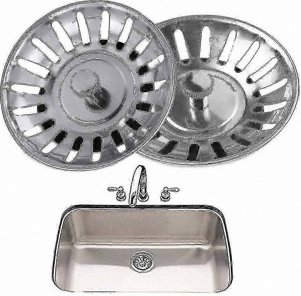 Universal 2-Pack Sink Strainer Baskets for Kitchen Drains