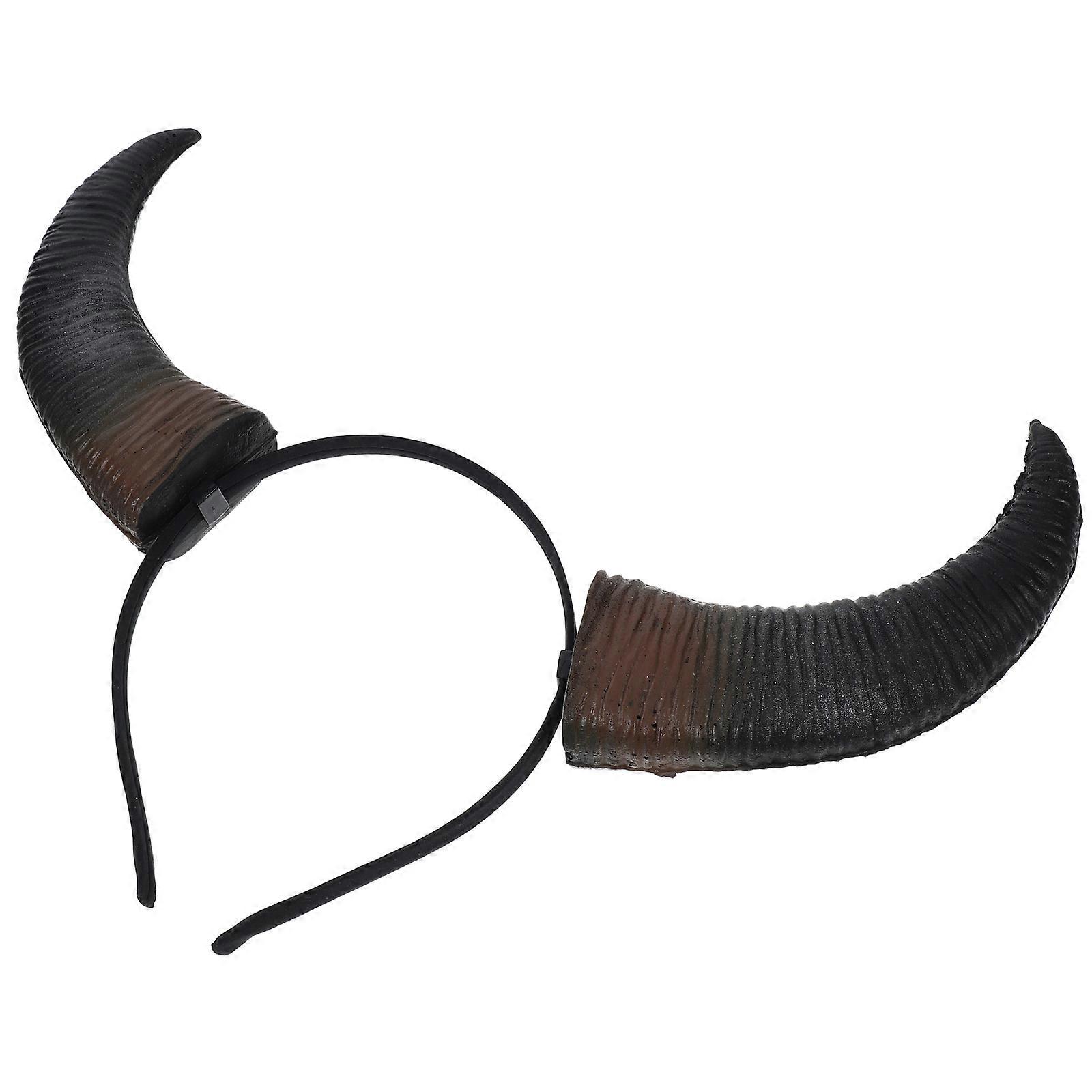 Creative Design Devil Headpiece Headband Prop For Halloween Parties Black 34.50X20.00X3.50CM Ideal For Adults And Teens 1Pack