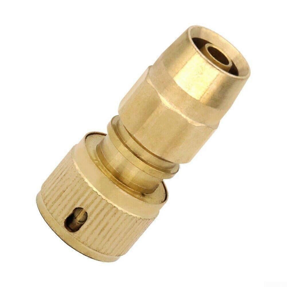 Solid Brass Hose Connector Adapter for Expandable Hoses, 3/4 Inch Size, Durable Repair Tool, Weather-Resistant Design