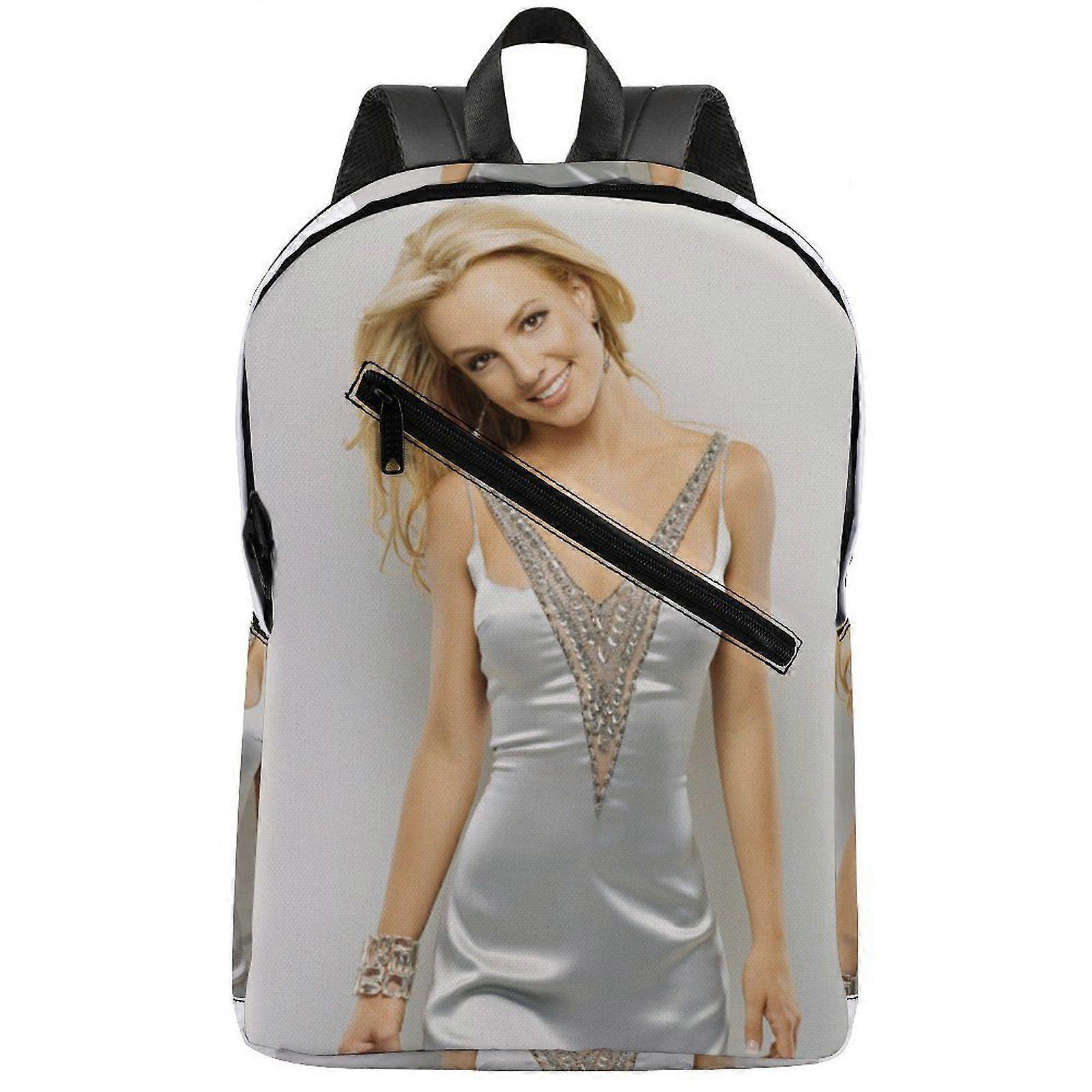 w6746 Britney Spears Lightweight Semi-Full Print Backpack with Shock-Absorbing Padding and Adjustable Shoulder Straps u6746
