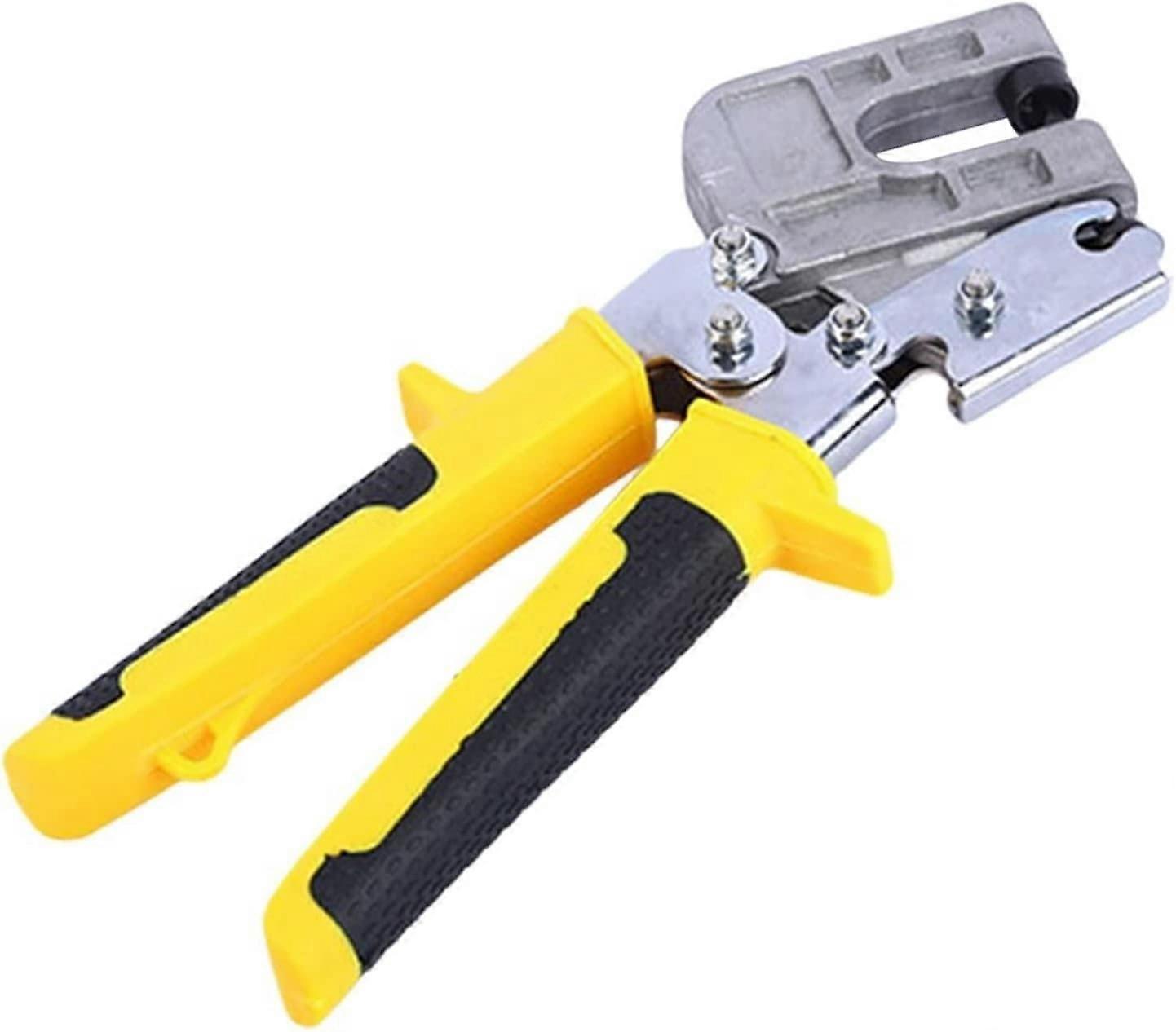 Crimping Pliers with Handle and Bolt, Wire Presser and Hole Punch for Metal Stud and Drywall