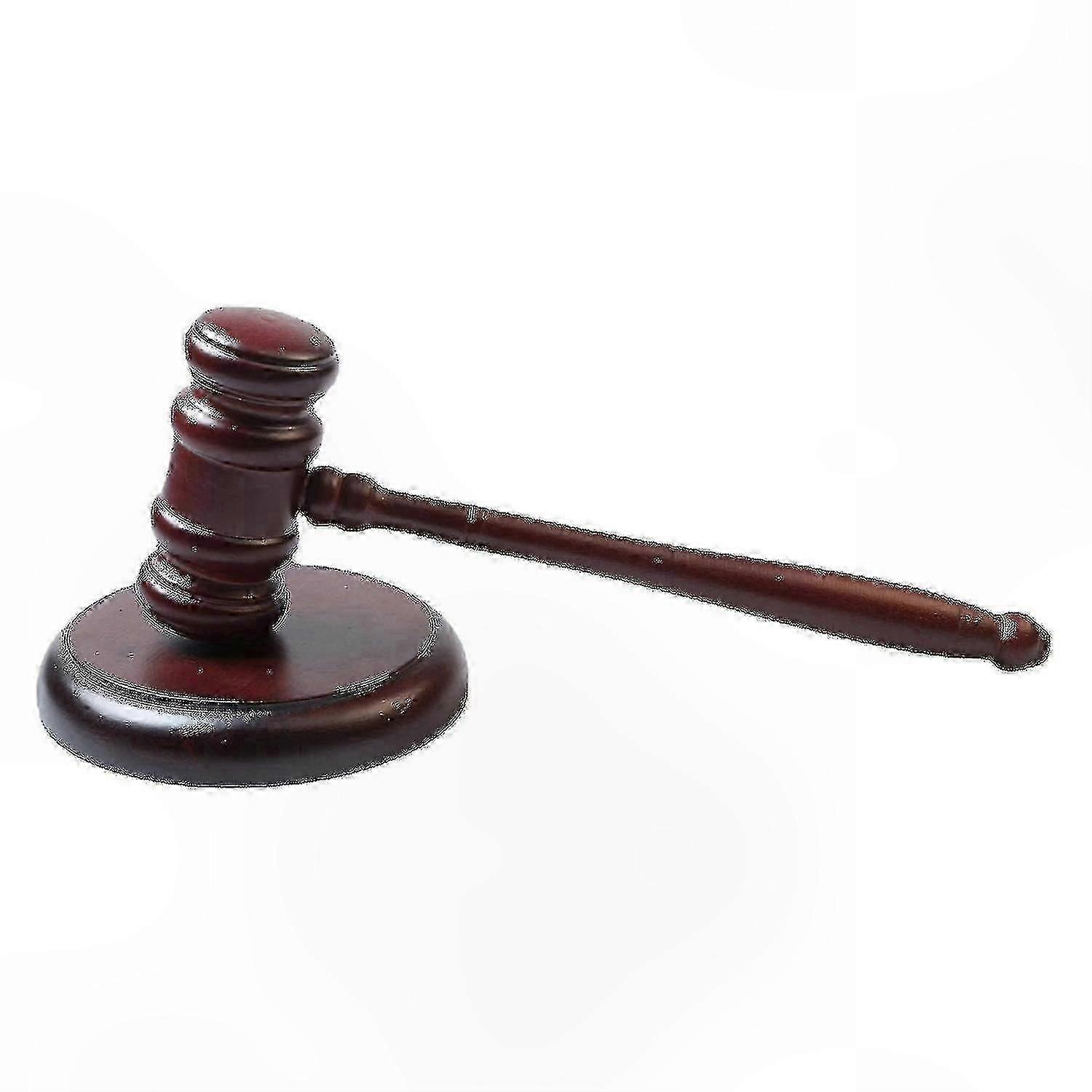 Durable Hardwood Gavel and Sound Block Set with Smooth Finish for Legal or Auction Use
