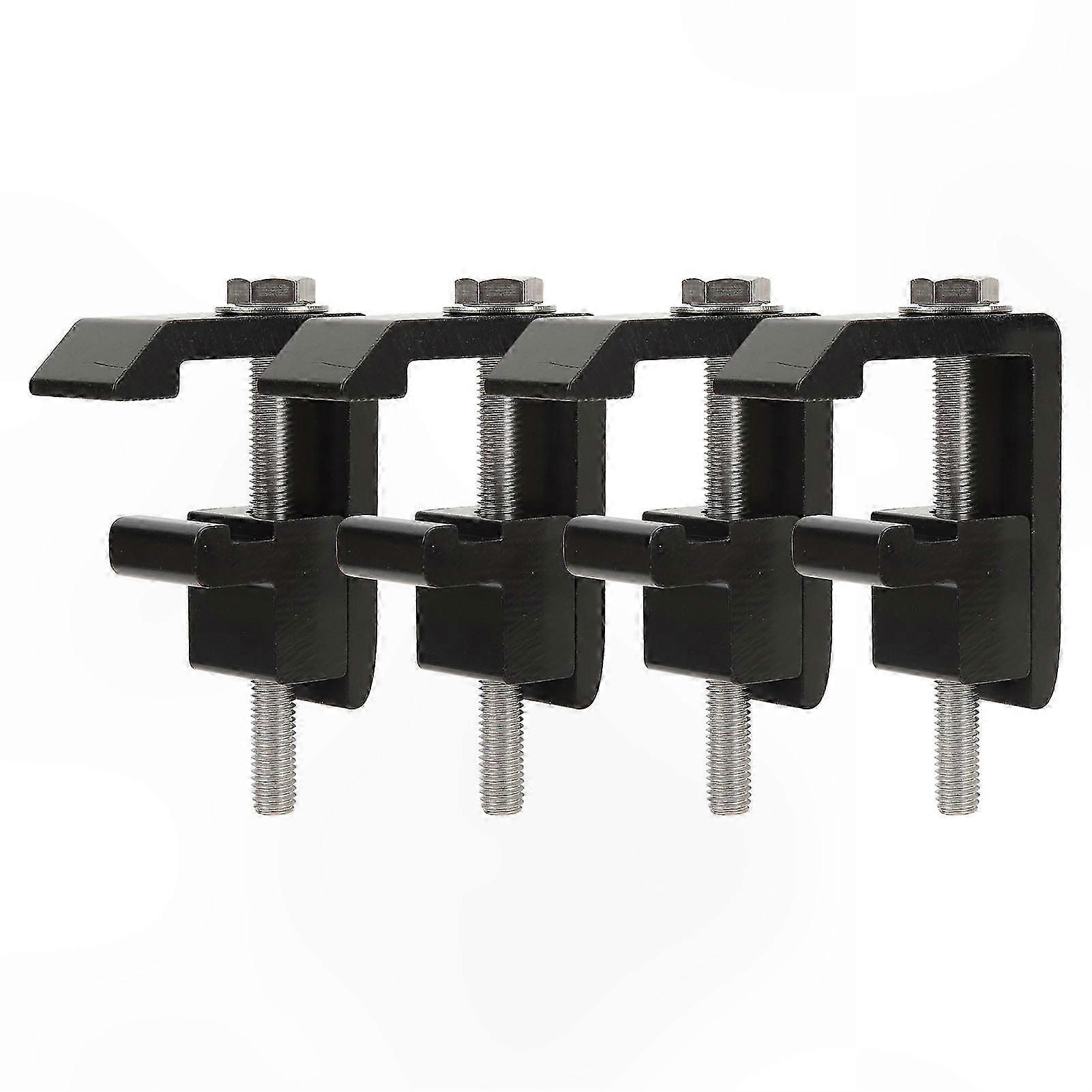 High-Strength Truck Cap Mounting Clamps for Track Systems, 4-Pack, Compatible with Pickup Models