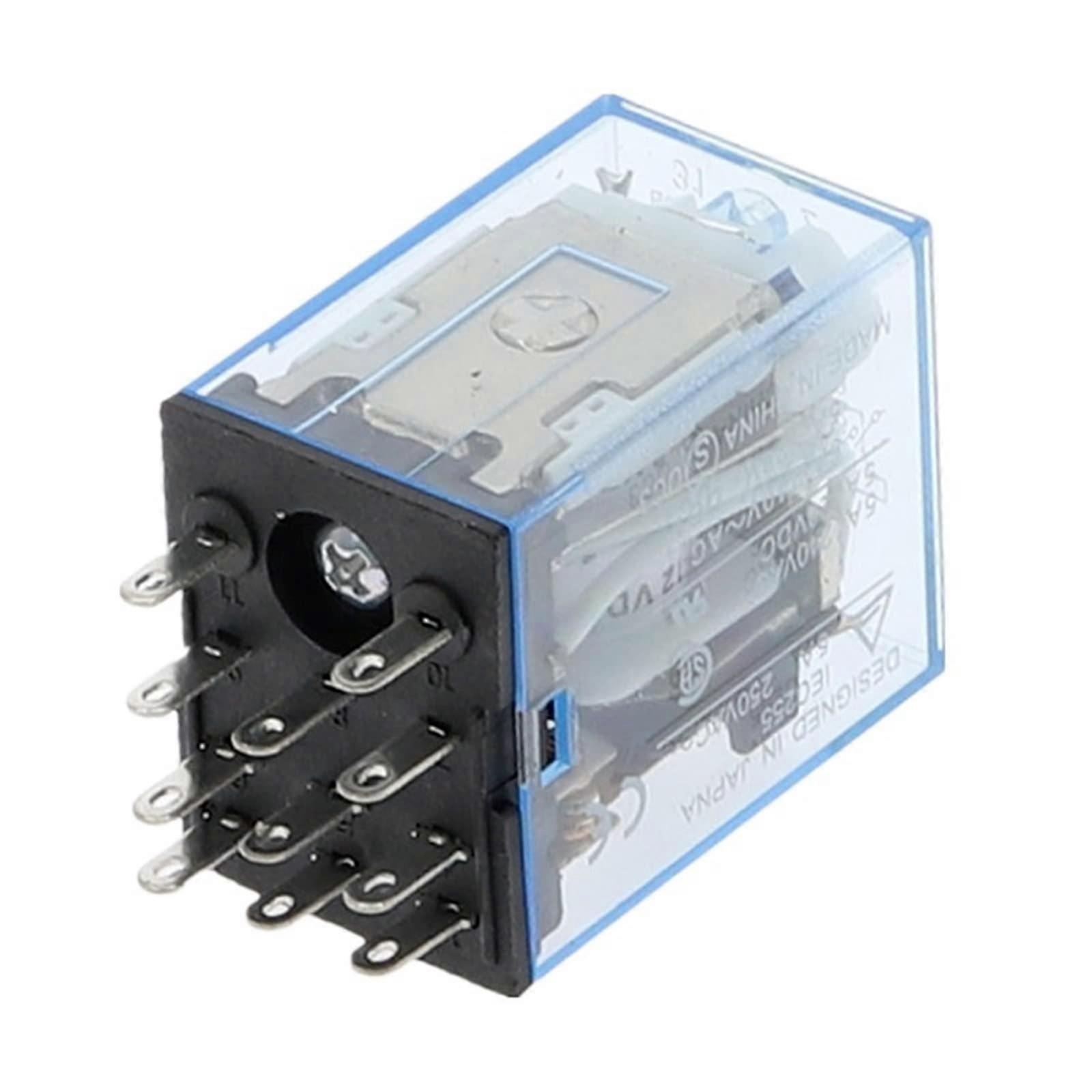 MicroMini Relay HH53P MY3NJ MY3 11pin DC12V/DC24V/DC110V/AC220V Coil General Purpose Electromagnetic Intermediate (Size: AC 12V)
