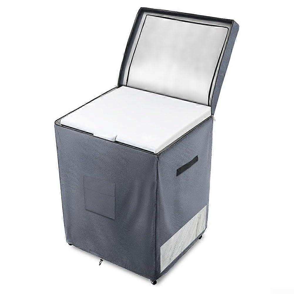 Outdoor freezer cover for 2.5 cubic meters with elastic hem cord, adjustable buckles, and easyaccess design (D)