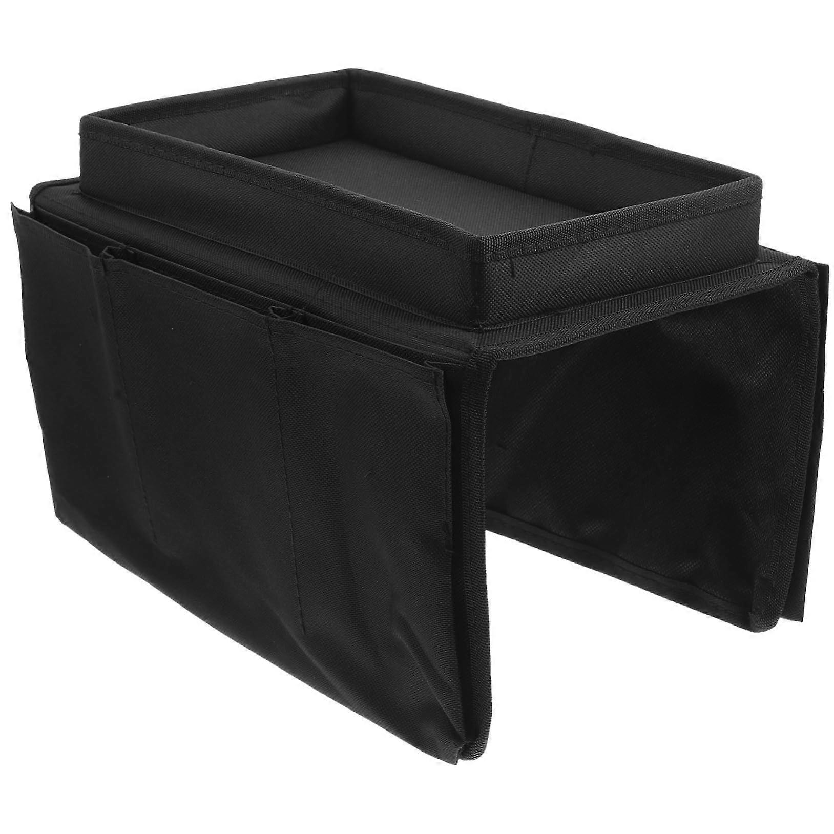 Sofa Armrest Storage Coaster Couch Arm Cup Holder NonArm Chair Caddy Storage Couch Pocket Organizer Black