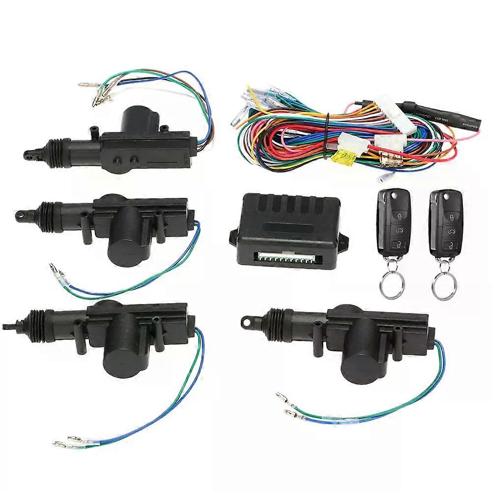 Universal Car Door Lock Keyless Entry System Remote Central Control Locking Kit with Trunk Release Button