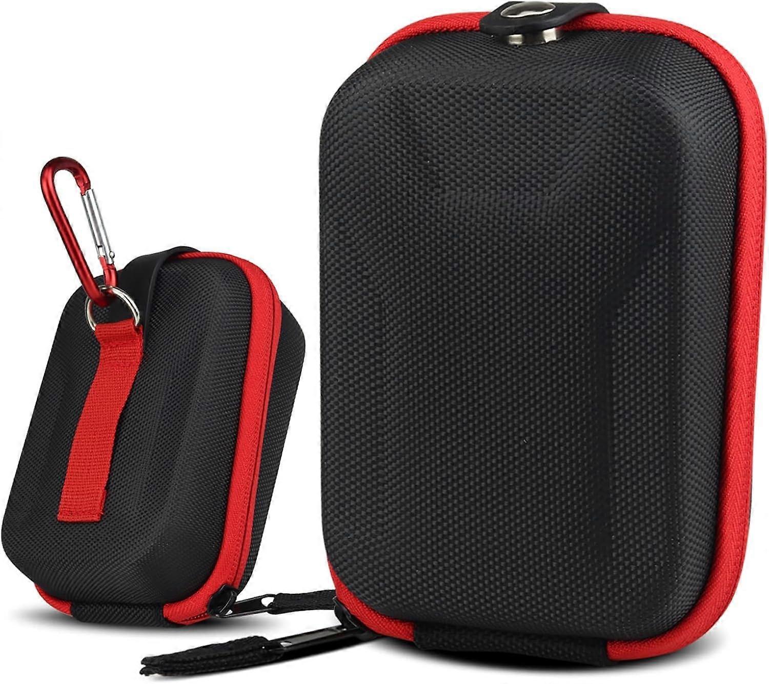 Golf Rangefinder Case EVA Hard Cover Portable Range Finder Bag with Magnetic Buckle for Golf Rangefinders Storage Red Black 127x90x53MM