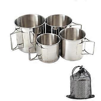 Portable outdoor cup and bowl four-piece set, ultra-light and heat-insulating, self-owned brand, outdoor cup and bowl set