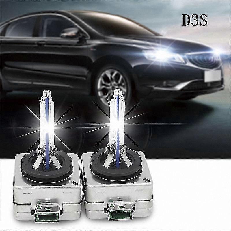 35W D3S Xenon White Headlight Bulbs, 2-Pack Replacement for Low and High Beam Car Lighting