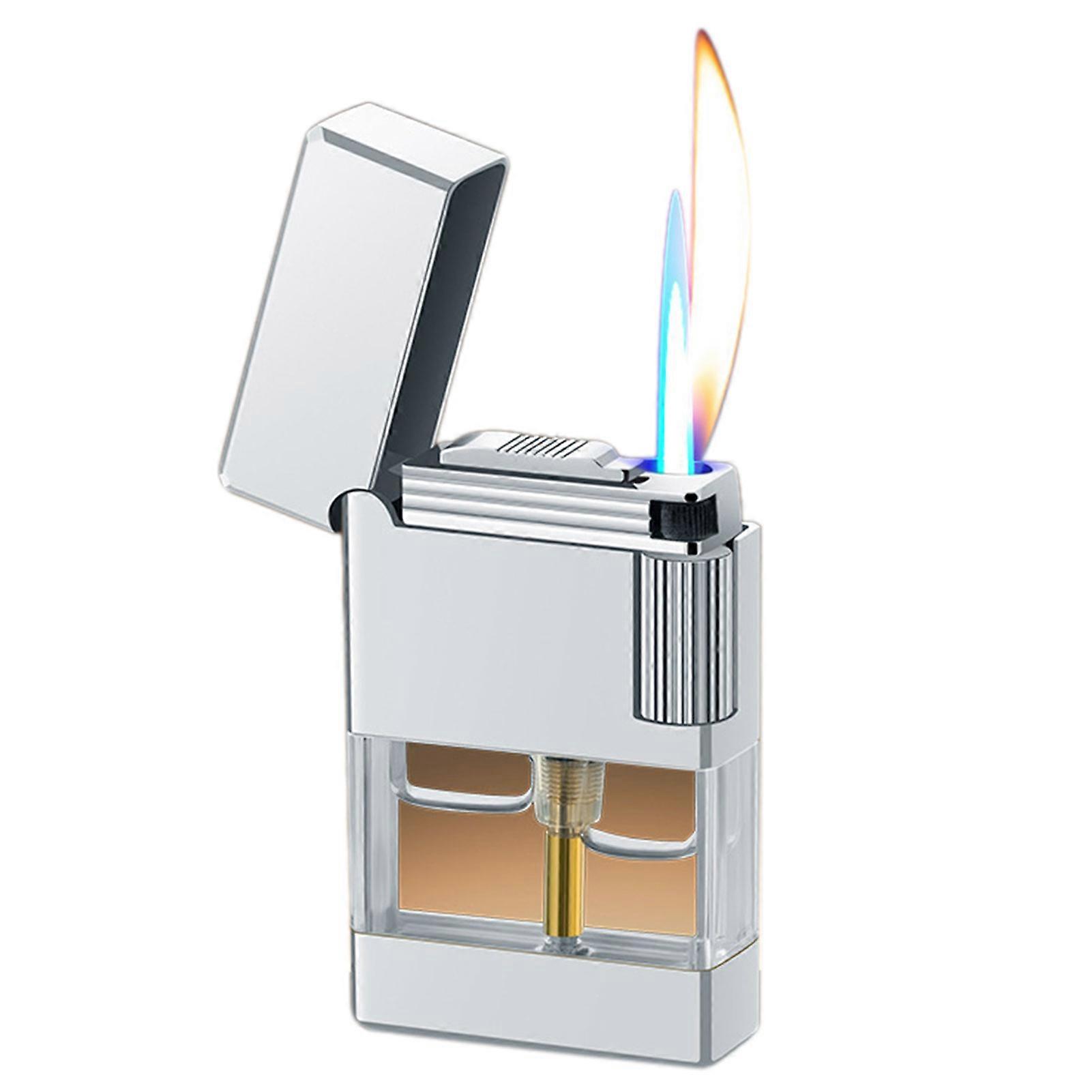 Windproof Dual-Jet Flame Lighter Easy Refillable Butane Design for Lighter Lover