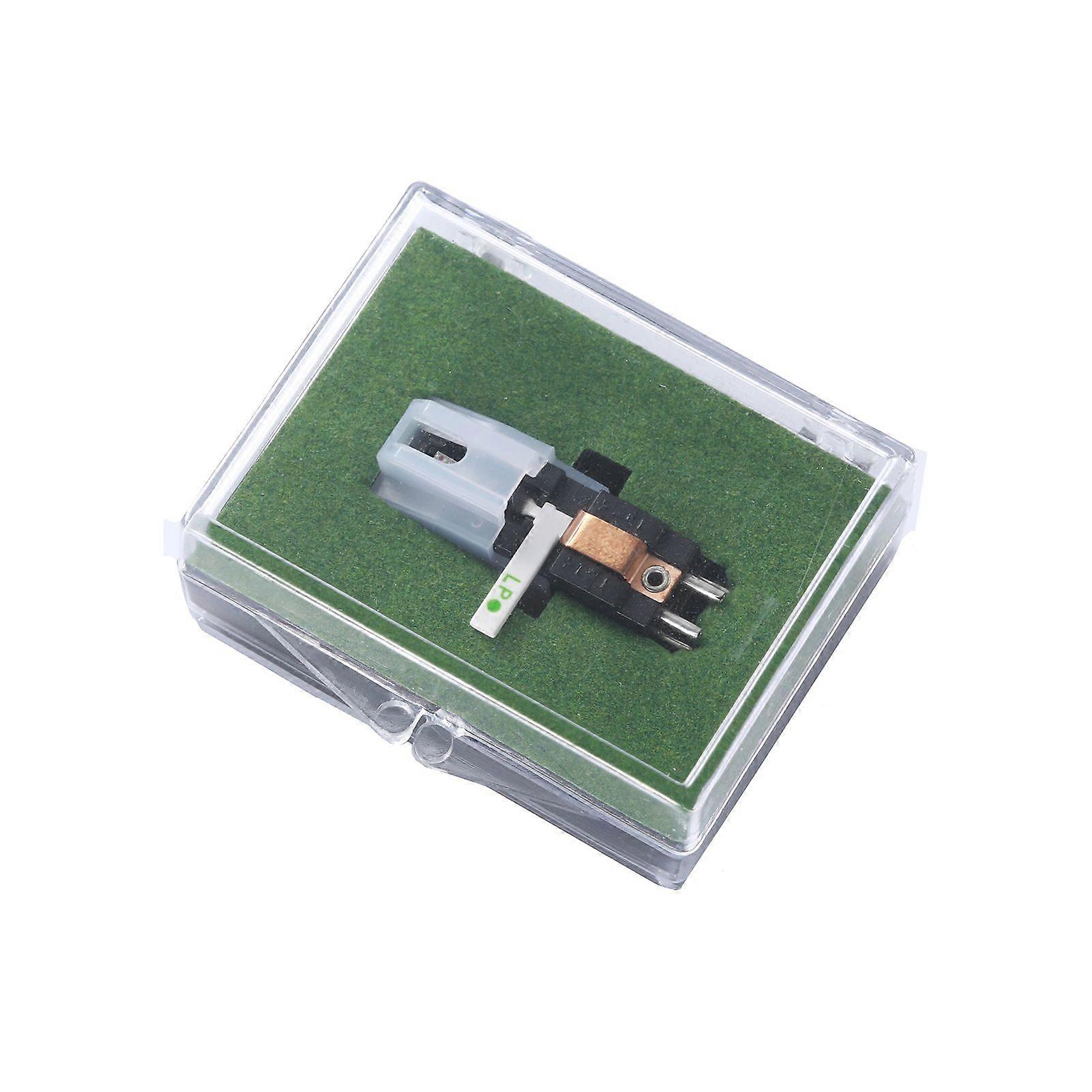 Turntable Phonograph Dual Stereo Cartridge with Red Ruby Sapphire Dual Side Stylus Needle for LP/78RPM Vinyl Record Player Accessory Replacement