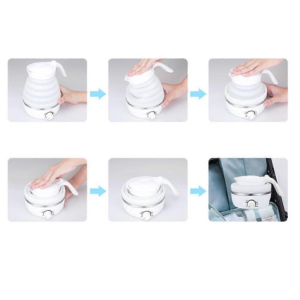 Electric Tea Kettle for Home Use Collapsible White Boiling Water Function 1Pcs