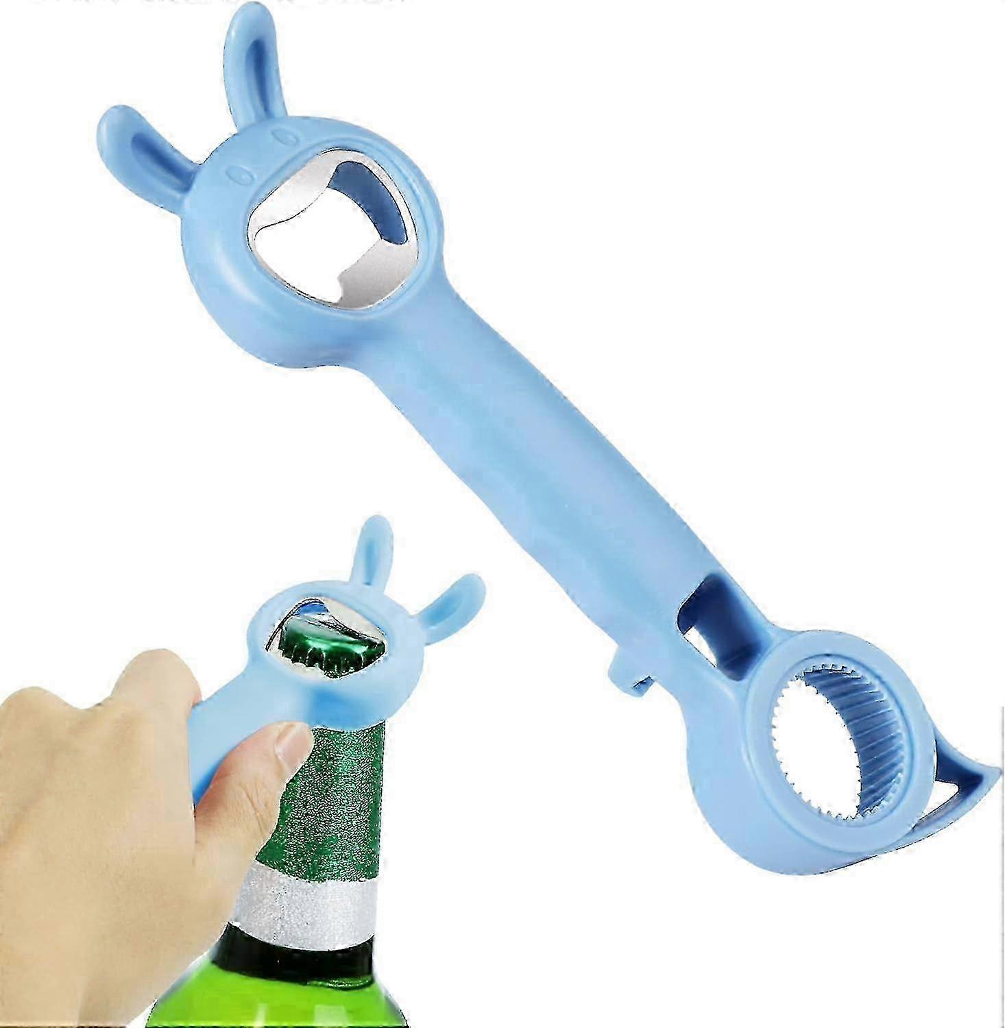 4-in-1 Multi Opener for Beer Bottles & Cans with Comfortable Grip and Easy Opening