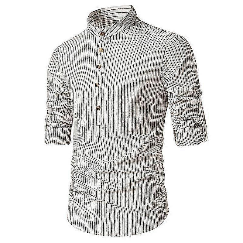 Henley Collor Fit Langarm-Freizeithemd für Herren