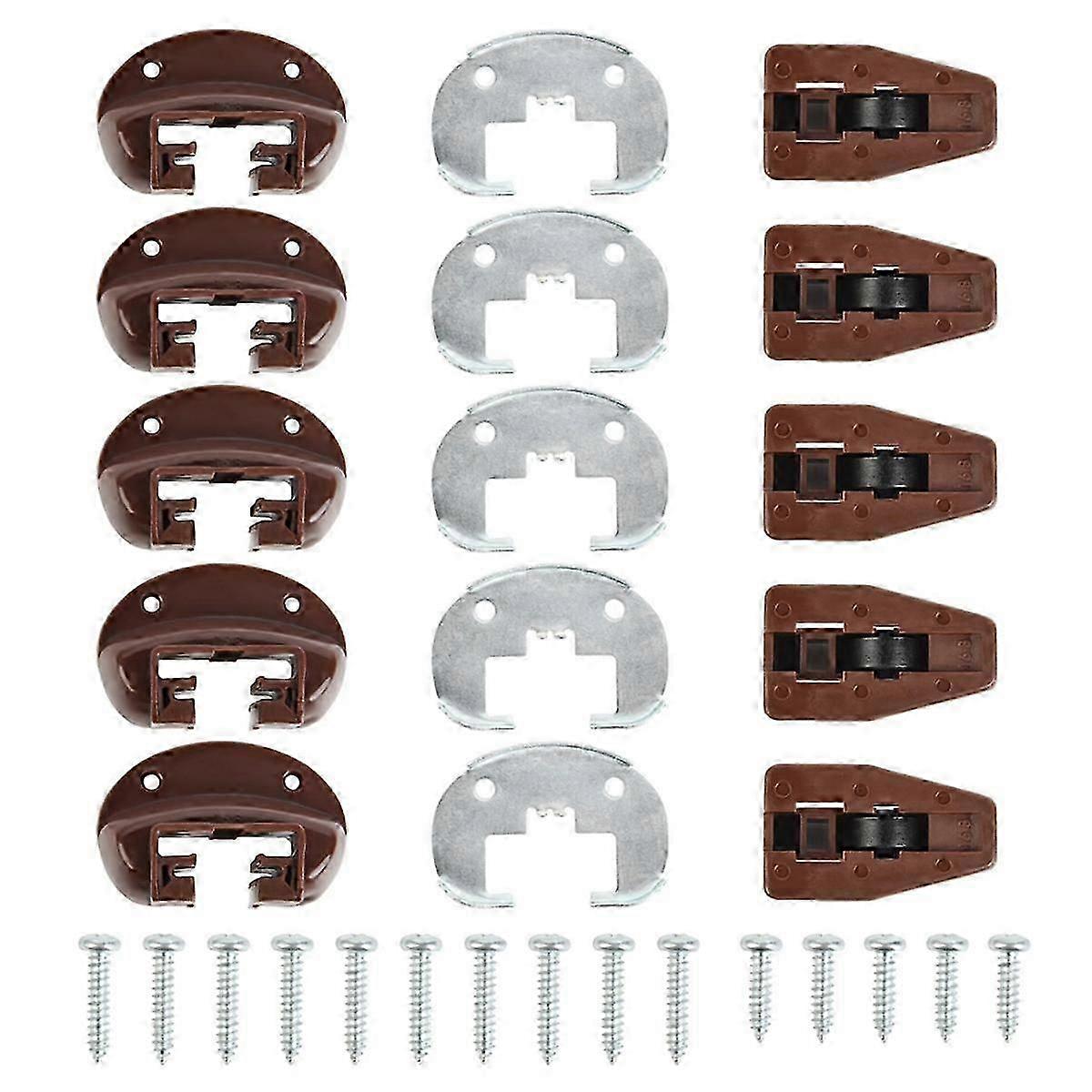 5Sets Replacement Drawer Track Slide Kit,Track Drawer Guides Furniture Parts for Dressers,Hutches and Nightstand Drawer