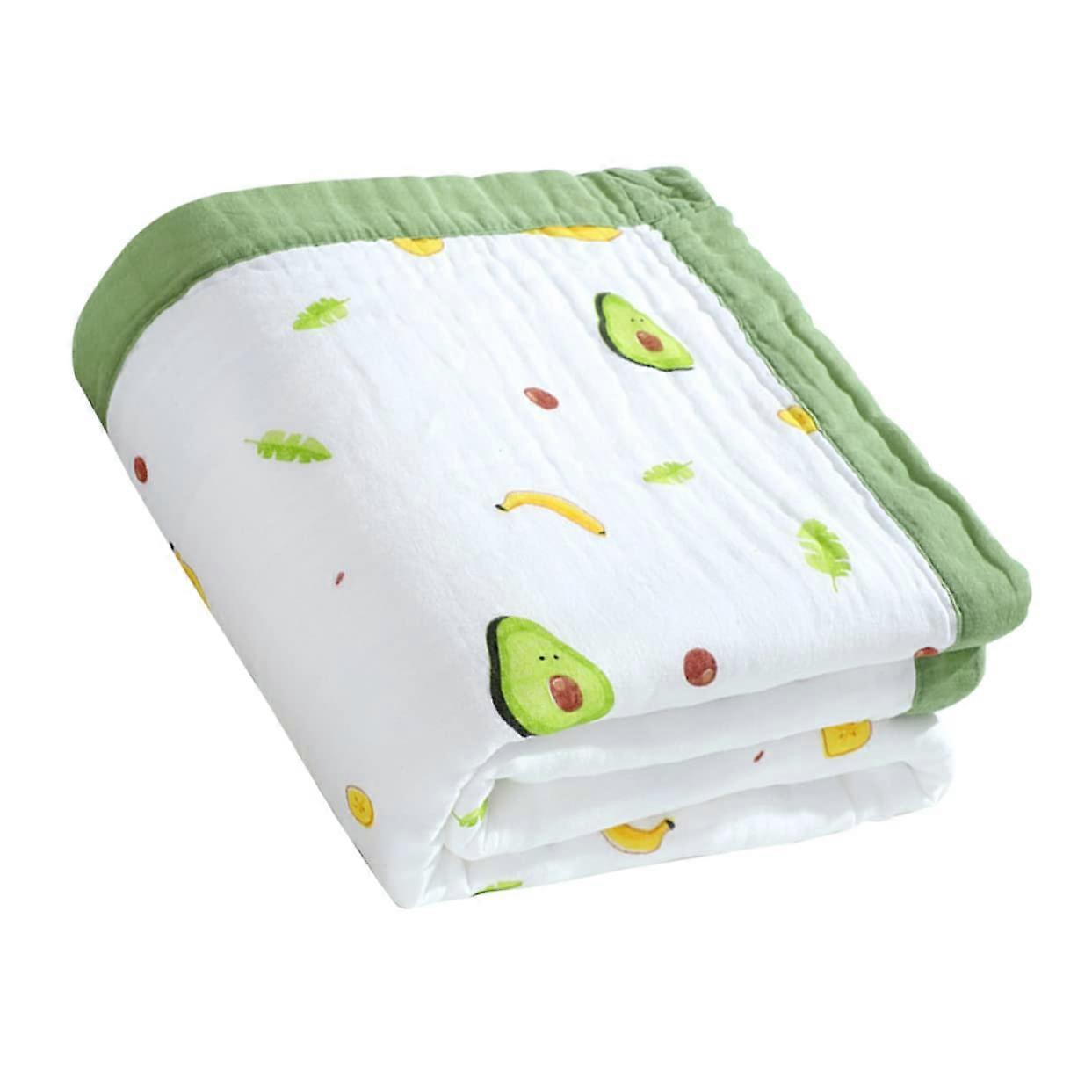 Cotton Bath Towel For Newborns And Toddlers With Avocado Print Soft Absorbent Lightweight For Beach Bath