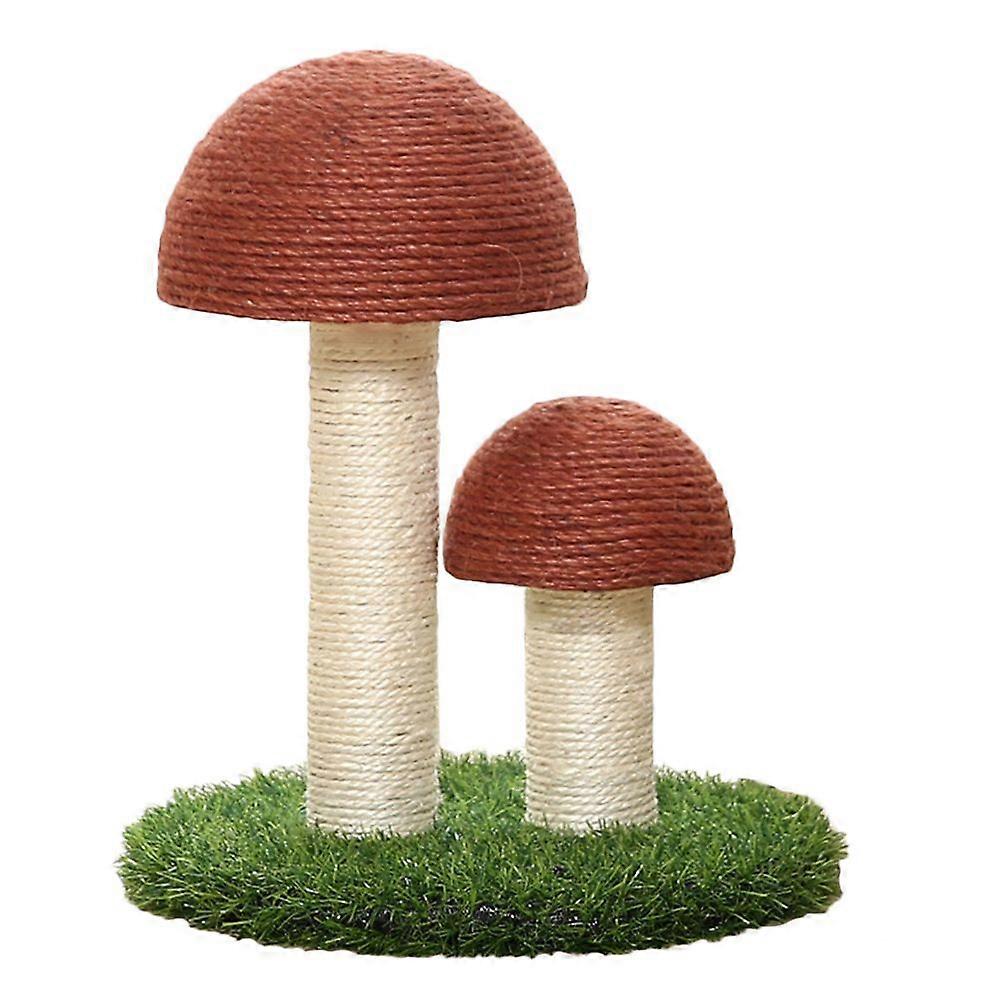 Pet Cat Scratching Post Mushroom Shape Sisal Board Scratcher Toy Plaything