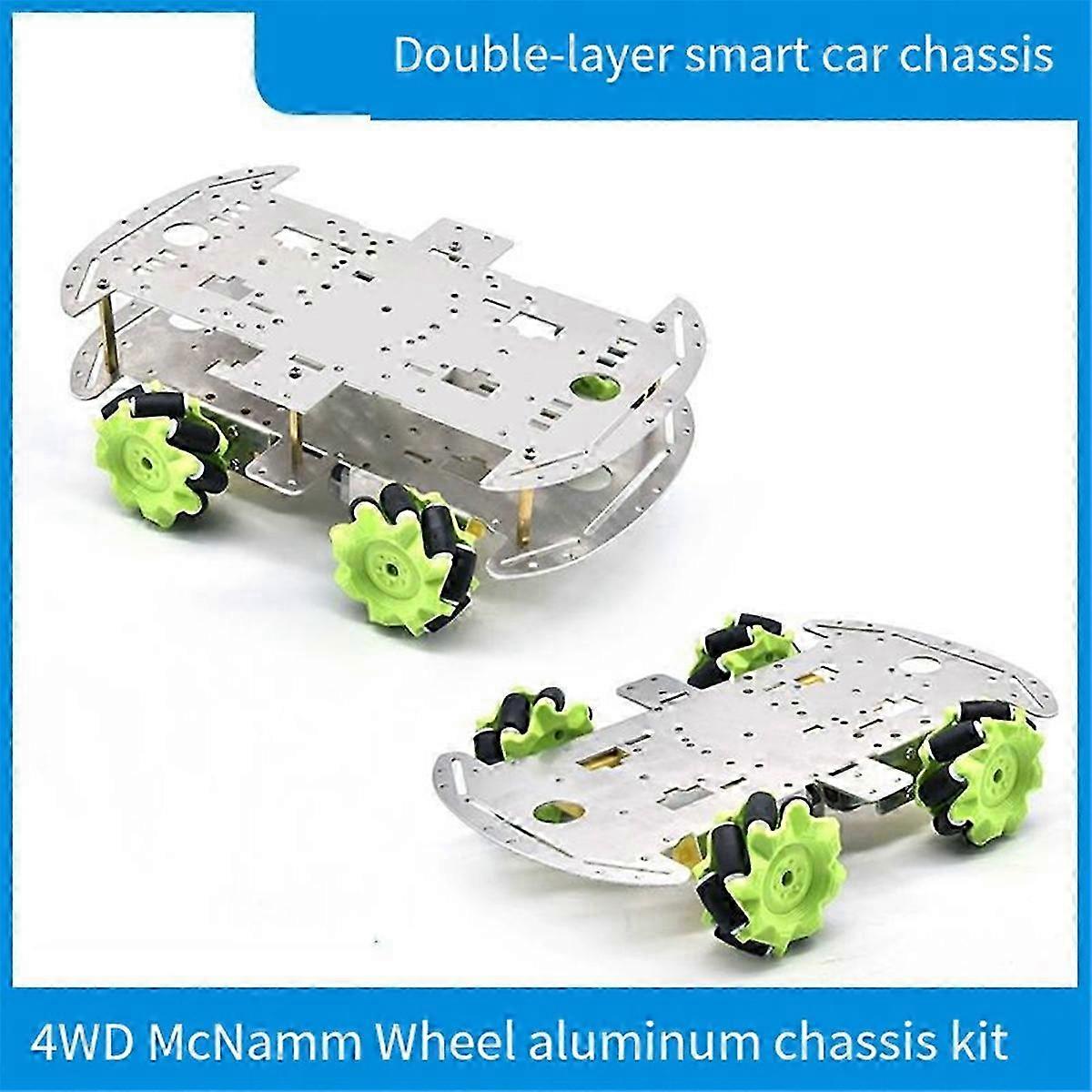 For DIY 4WD Aluminum Mecanum Robot Two-Layer Bottom Board