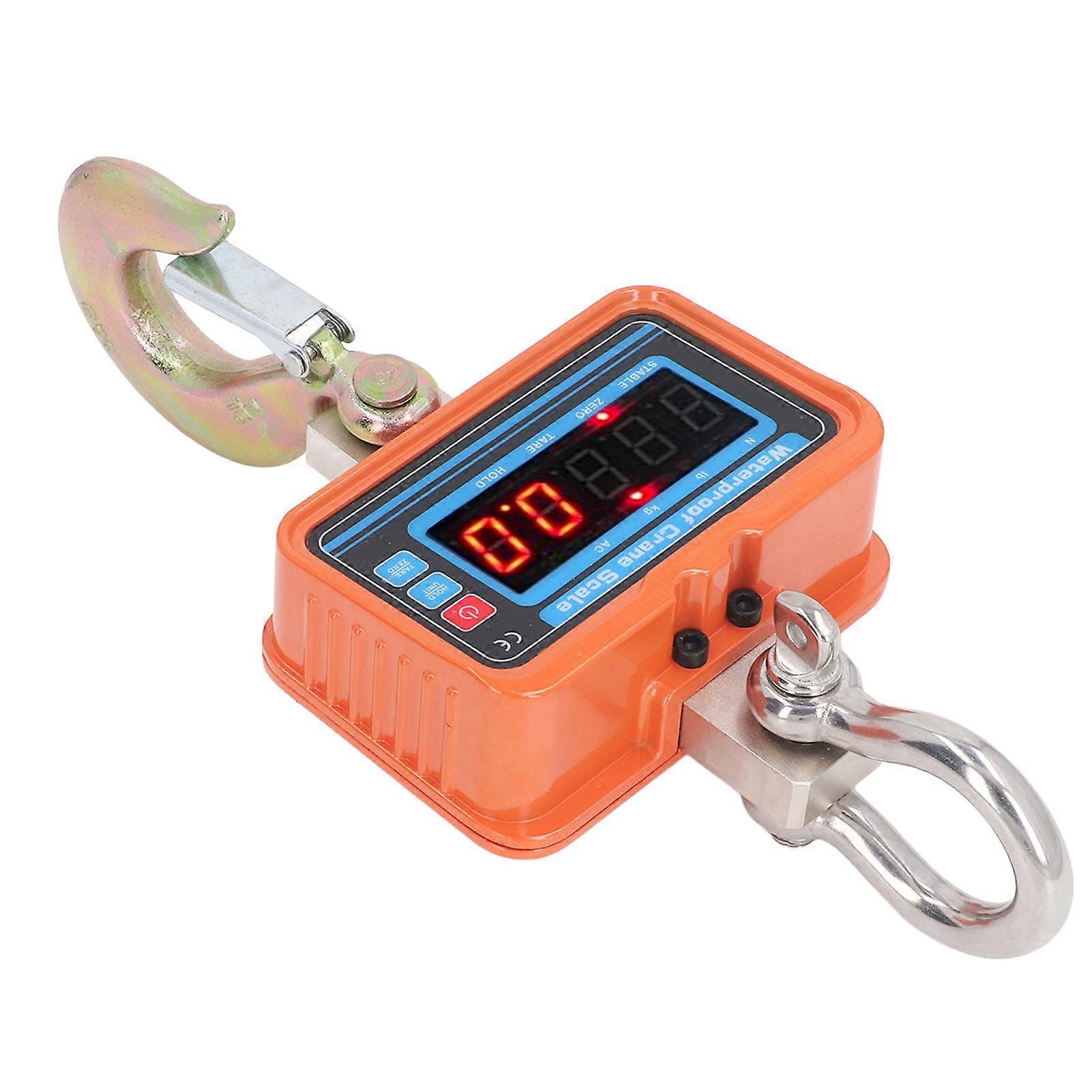 Digital Crane Scale 2200lb High Accuracy LED Display Orange