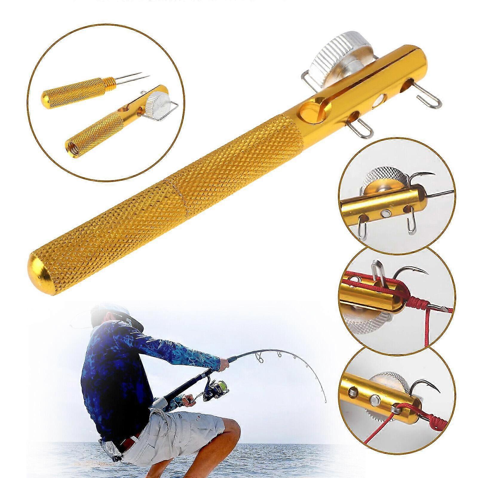 Fishing knot tool for quick tying and snipping outdoor lines