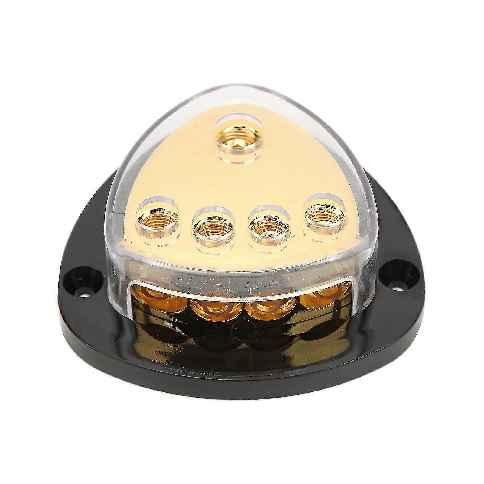 4 Way Power Distribution Block 1?Guage Input 4?Guage Output Ground Distributor Connecting Car Audio Splitter
