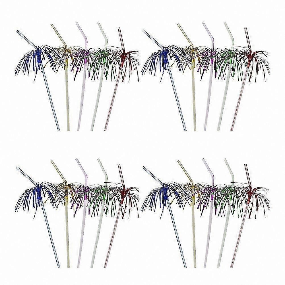 50 Count Festive Firework Straws for Parties and Decorations