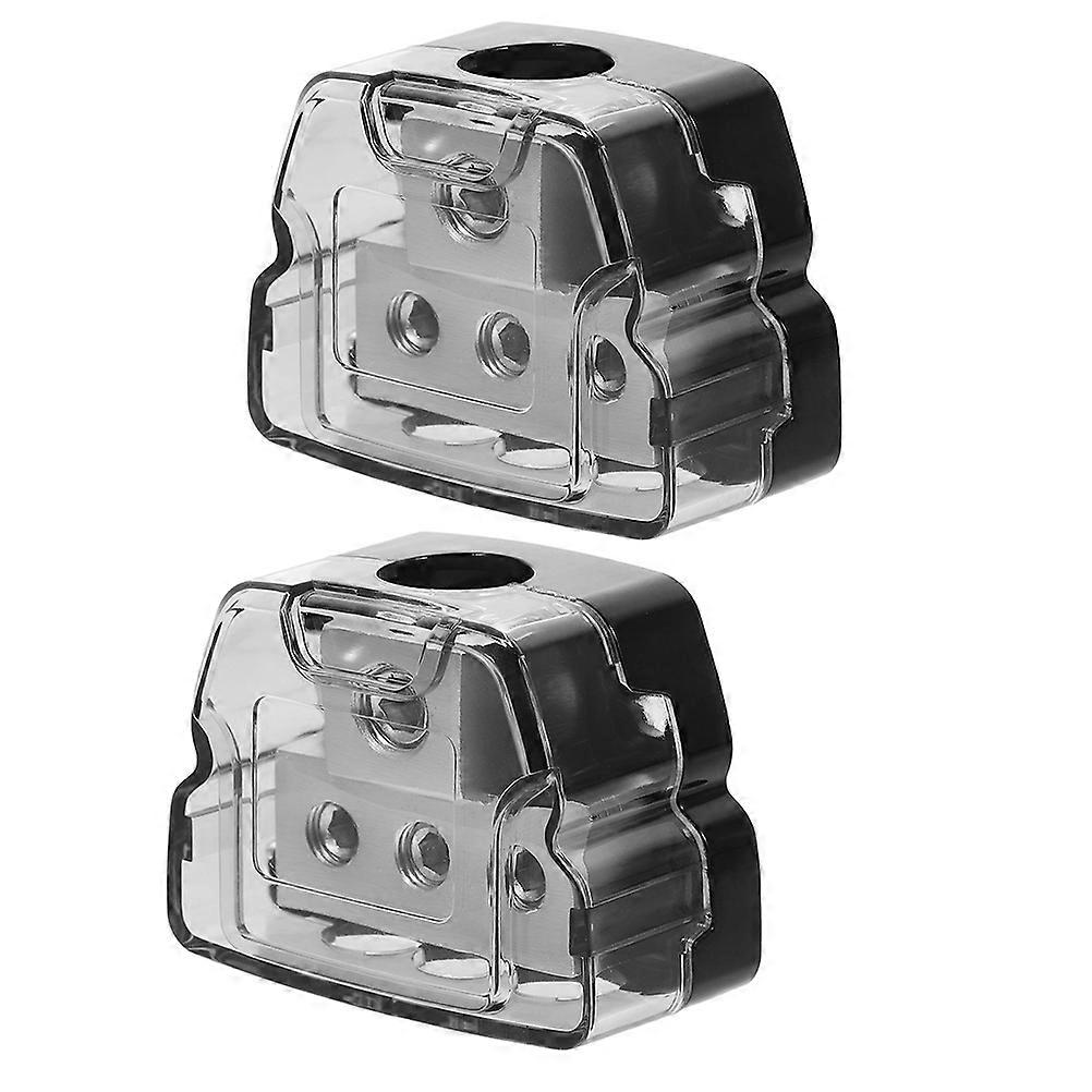 Amp Power Distribution Block Ground Distributor Car Owners Zinc Alloy Practical Design 2Pcs