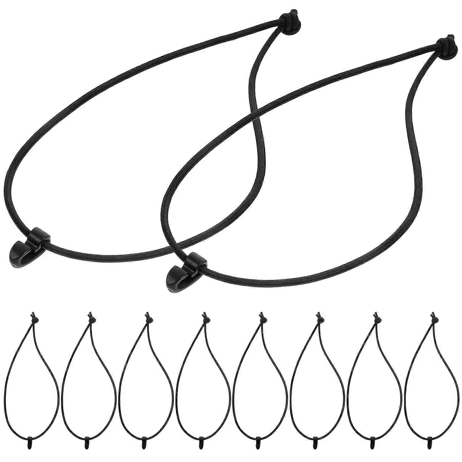 Multipurpose Elastic Straps Multifunction Design Tool Organization Black 18CM 10Pcs