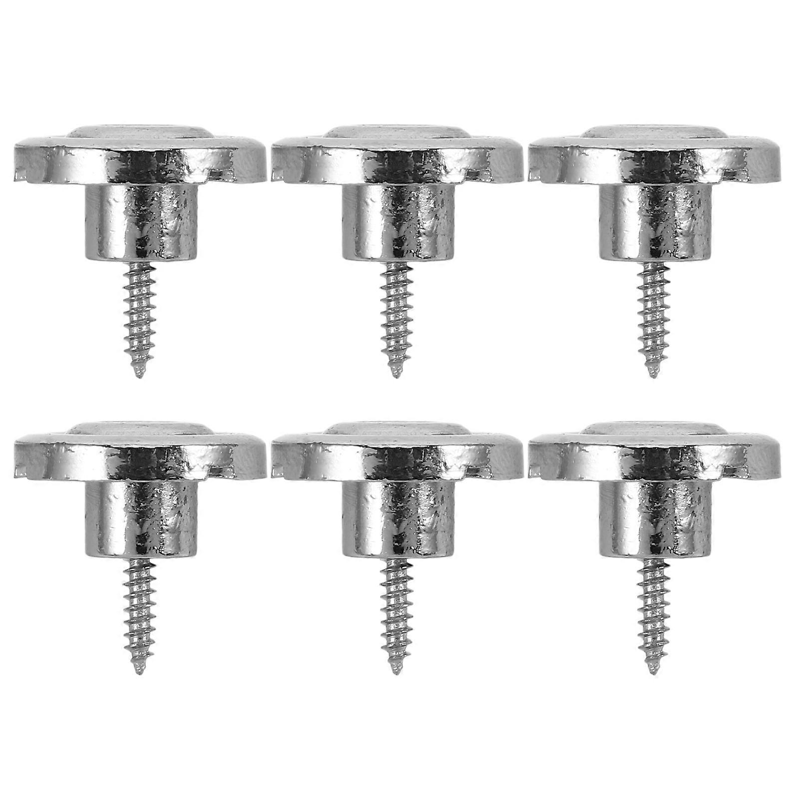 6PCS String Tree Guides for Bass Guitar Electric Instruments Silver Metal Hardware Enhanced Tuning
