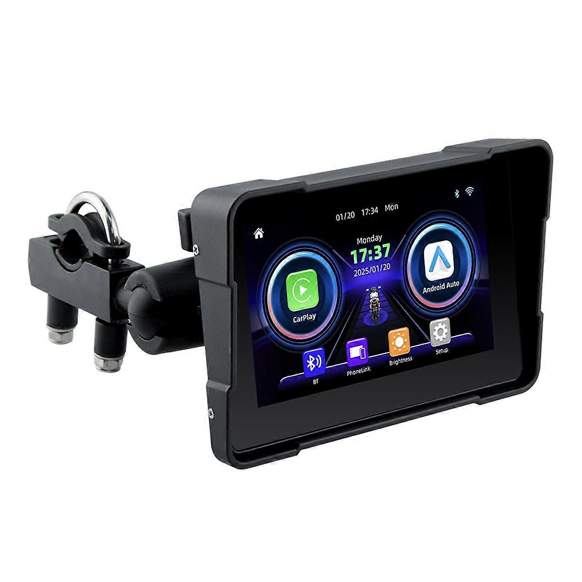 Wireless CarPlay Moto 5 Inch Portable Digital Motorcycle Dashboard Navigation Display Screen Auto Monitor