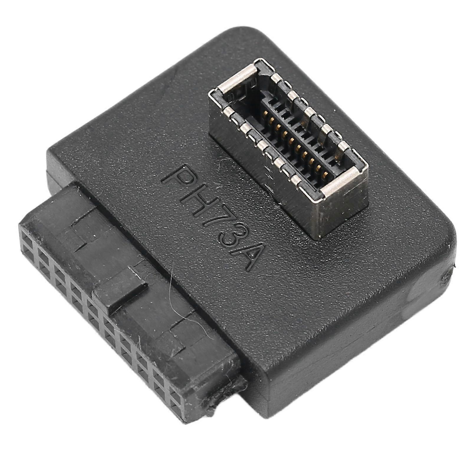 USB Front Panel Adapter 90° ABS Wide Applicability USB3.0 20pin to TYPE E Header Adapter for MainboardPH73A 