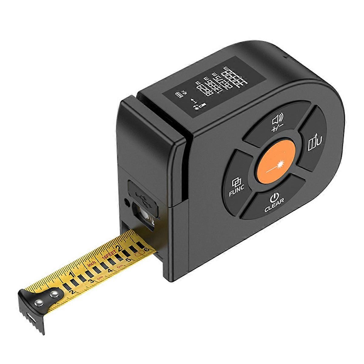 Laser Rangefinder 50M Tape Measure Ruler LCD Display with Backlight Distance Meter Measurement Device Building