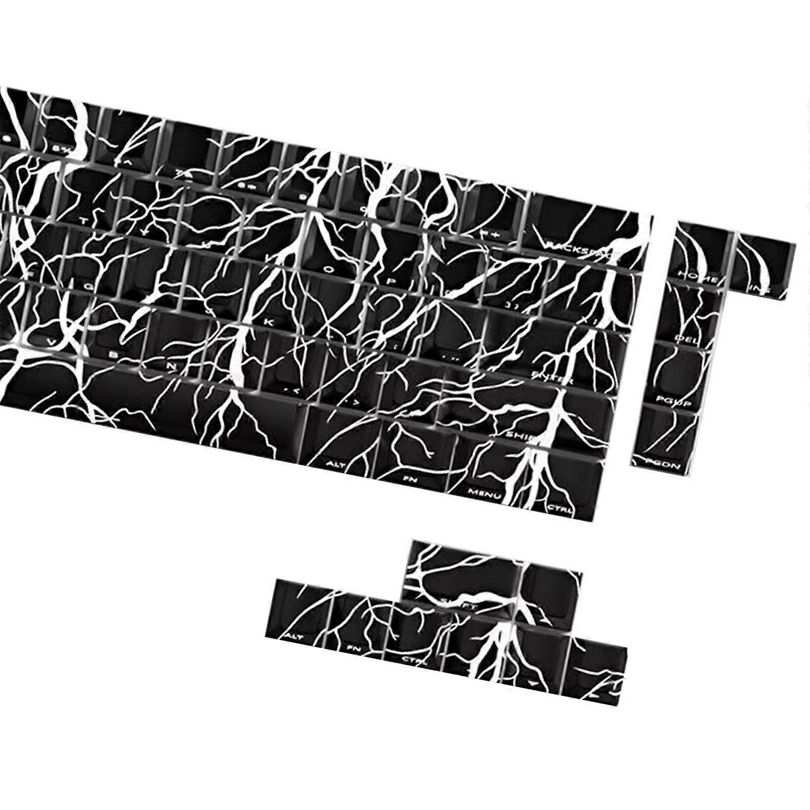 64/74 Original Profile Side Print Keycaps Backlit Dye Subbed Keycap for 60 61 63 65 67 68 Mechanical Keyboards Multicolor