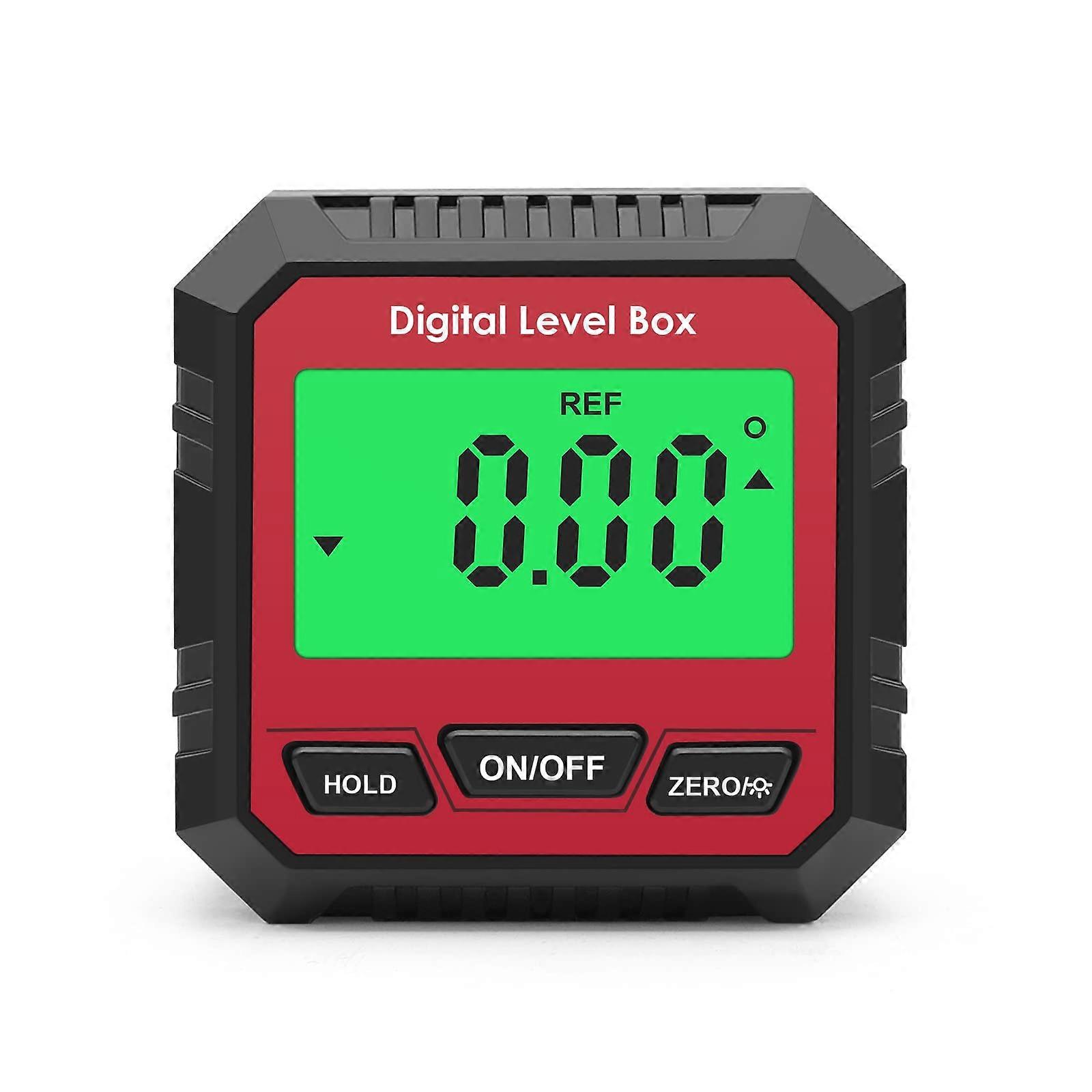 Digital Electronic Level and Angle Gauge Magnetic Base Angle Finder, Digital Inclinometer For Woodworking, Red
