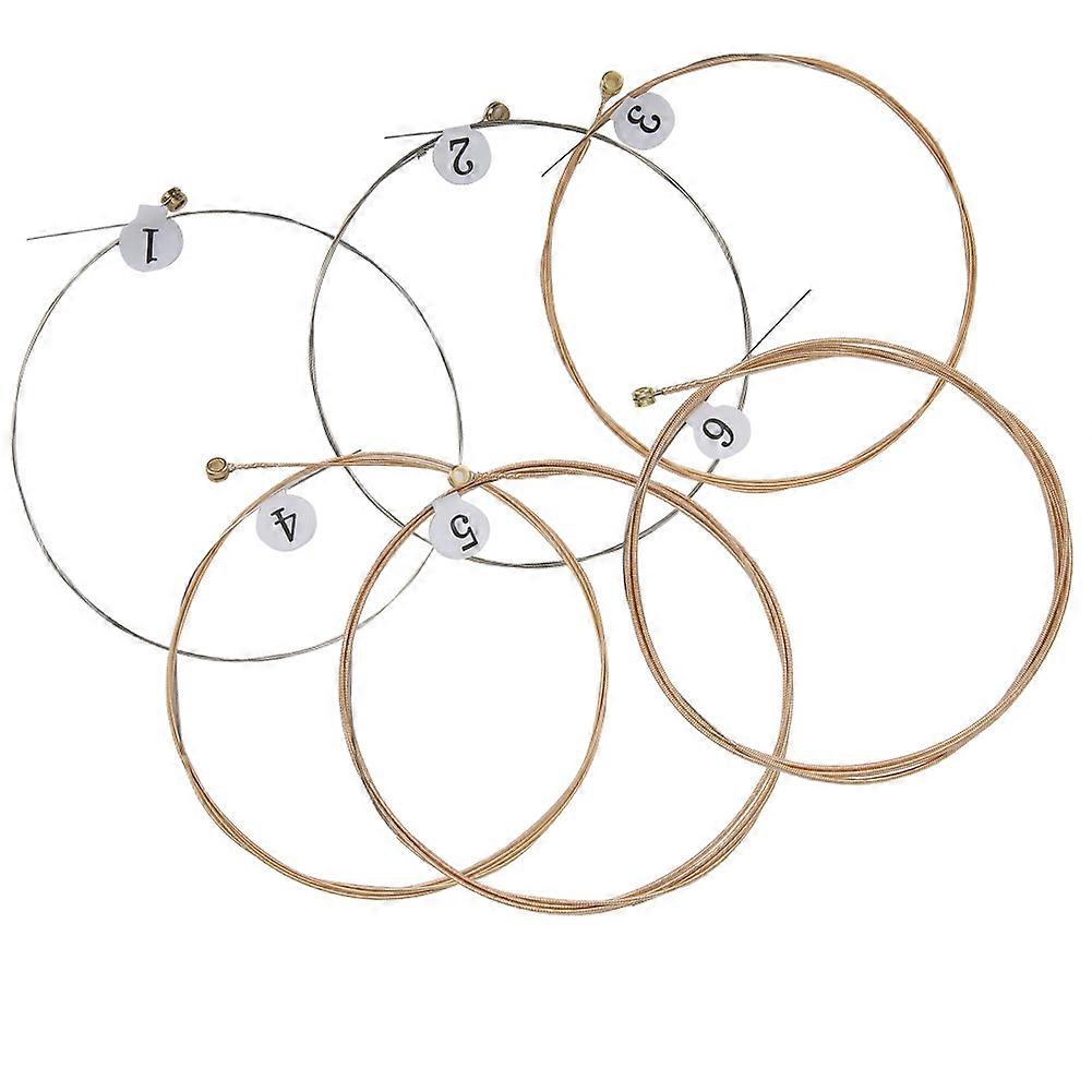 5 Set Guitar Strings A1253 Phosphor Bronze 0.012-0.053 Brass Silver