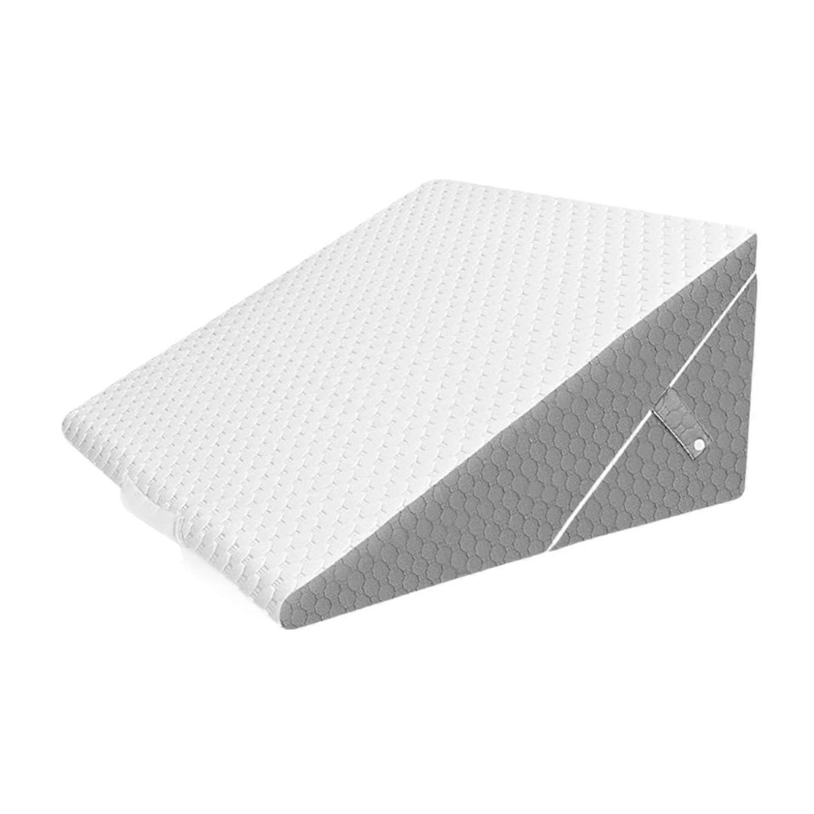 Bed Wedge Pillow Triangle Memory Foam, Removable Washable Cover, Elevated Wedge Pillow For Bed And Sofa