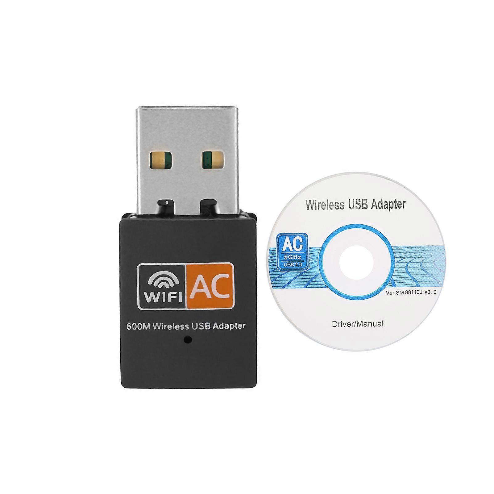 Wifi Adapter USB Computer Receiver 5G Mini 2.4G External 8811 Chip Wireless Network Card AC600M2-Band
