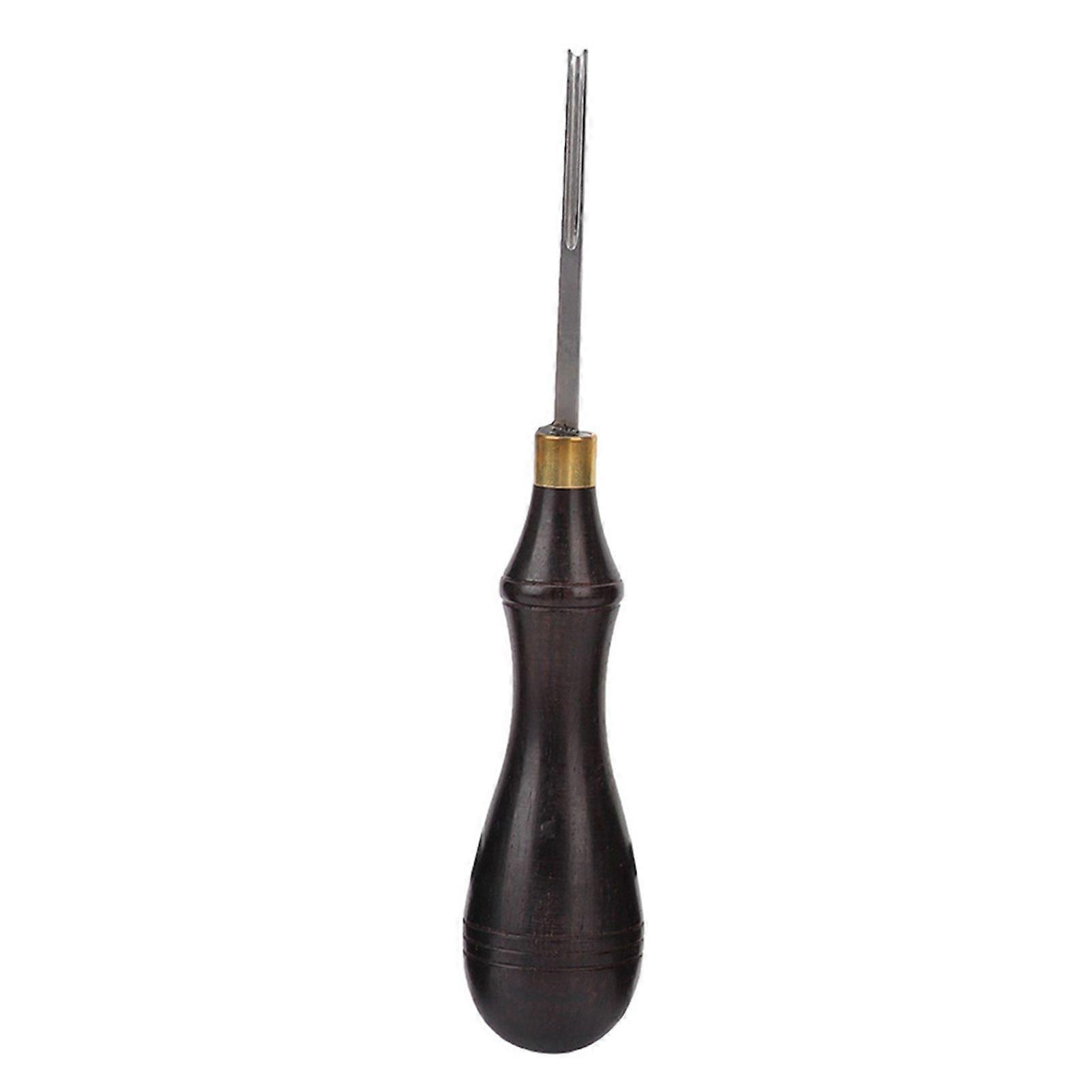 Leather Edge Creaser Steel Blade Ebony Blackwood Handle DIY Leathercraft Marking Tool (1.8mm)