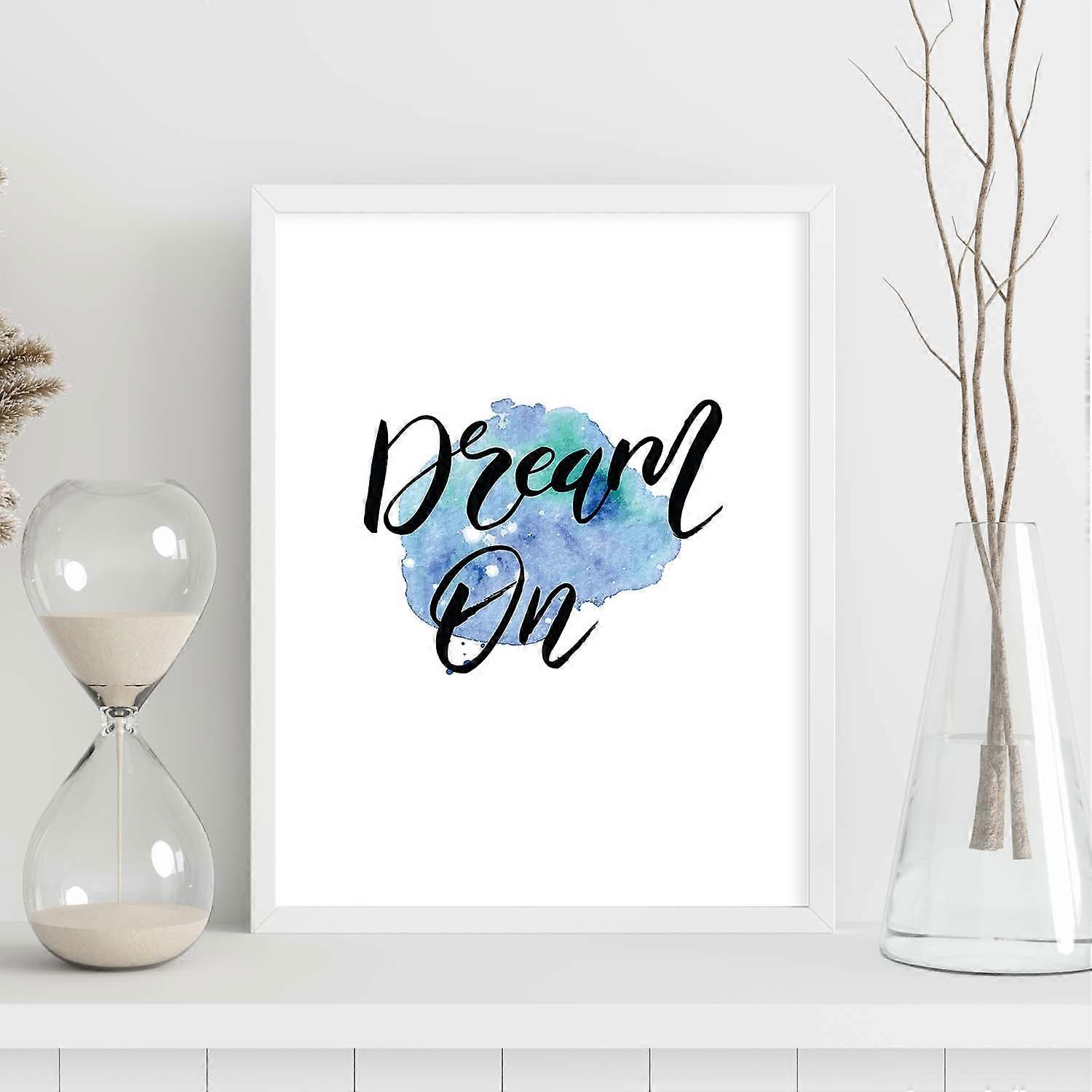 Imprimé coloré de messages heureux 'Dream'