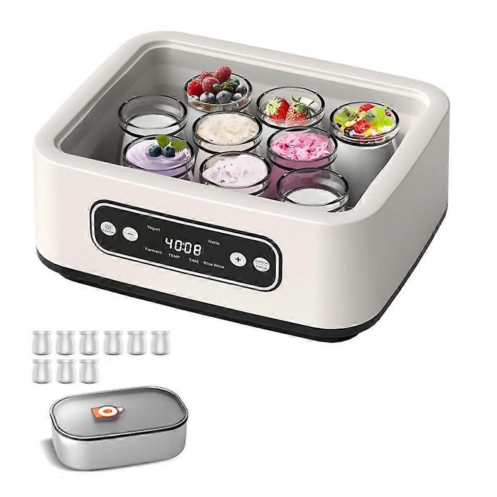 Adjustable Temperature Yogurt Maker Fully Automatic Stainless Steel Fermentation Machine for Rice Wine, Natto, and More